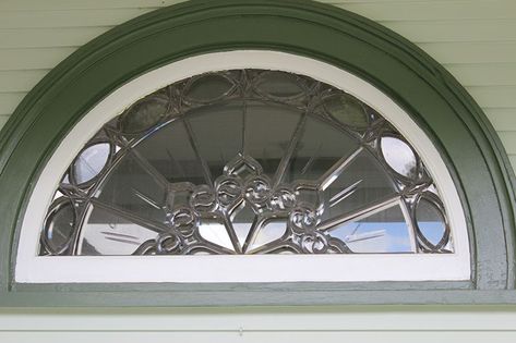 Half Circle Window - Yahoo Image Search Results Half Circle Window, Half Moon Window, Circle Window, Moon Window, Window Pattern, Lead Glass, Wrought Iron Design, Window Designs, Funky Home