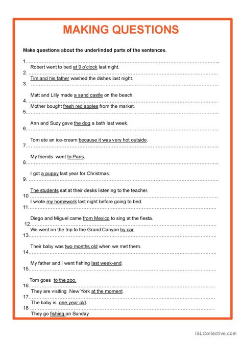 Making Questions general gramma…: English ESL worksheets pdf & doc English Grammar Worksheets, Grammar Practice, Grammar Lessons, Getting A Puppy, Grammar Worksheets, Esl Worksheets, English Class, Worksheets For Kids, English Grammar