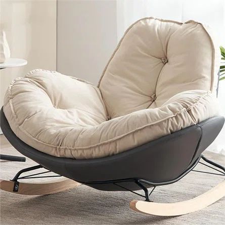 Corrigan Studio® Laicey Rocking Chair | Wayfair Furnitur Ruang Keluarga, Upholstered Rocking Chairs, Desain Furnitur Modern, Inspire Me Home Decor, Gray Bedroom, A Chair, Modern Chairs, Living Design, Decoration Design