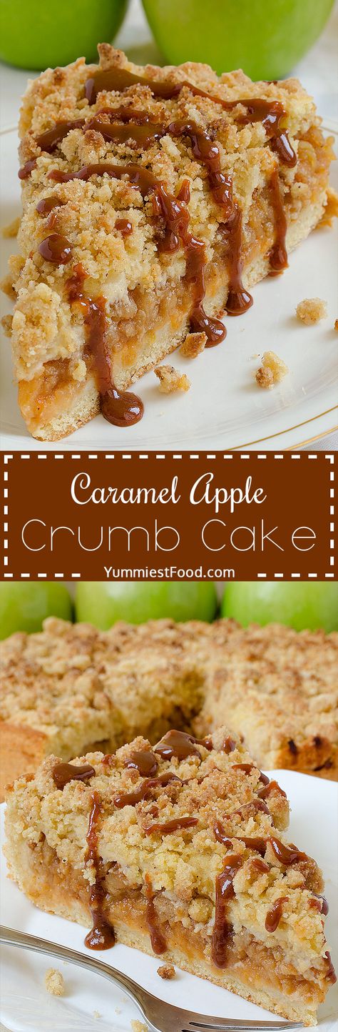 Caramel Apple Crumb Cake - This recipe is perfectly delicious! This Apple Cake with crumb mixture over the top and most amazing caramel glaze is ideal for every occasion! Apple Crumb Cake, Apple Crumb Cakes, Weight Watcher Desserts, Cake Apple, Apple Crumb, Caramel Glaze, Recipes Yummy, Crumb Cake, Monkey Bread