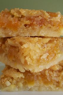 The Canadian Baker: Apricot Coconut Almond Squares Apricot Squares Recipe, Almond Squares, Apricot Bars, Coconut Squares, Almond Bars, Pantry Cupboard, Coconut Almond, Sweets Treats, No Bake Cookies