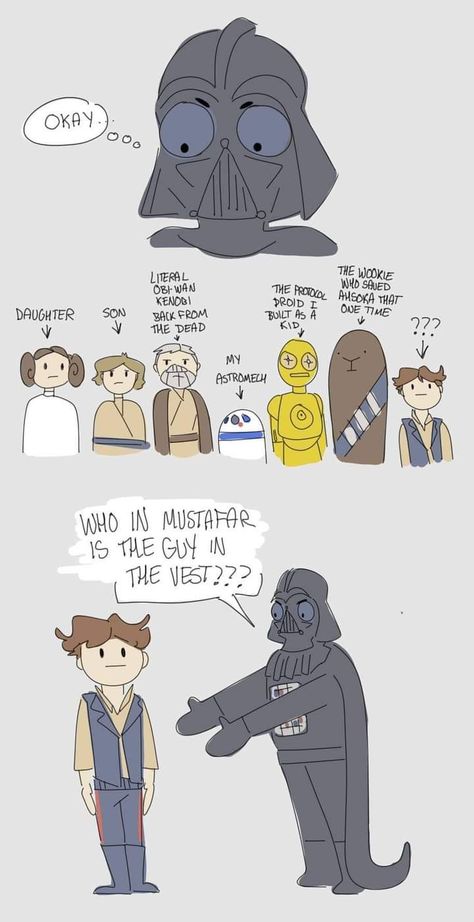 Lop And Ocho, Star Wars Fanart, Star Wars Funny, Star Wars Meme, Anakin Vader, Star Wars Jokes, Star Wars Drawings, Star Wars Comics, Star Wars Artwork