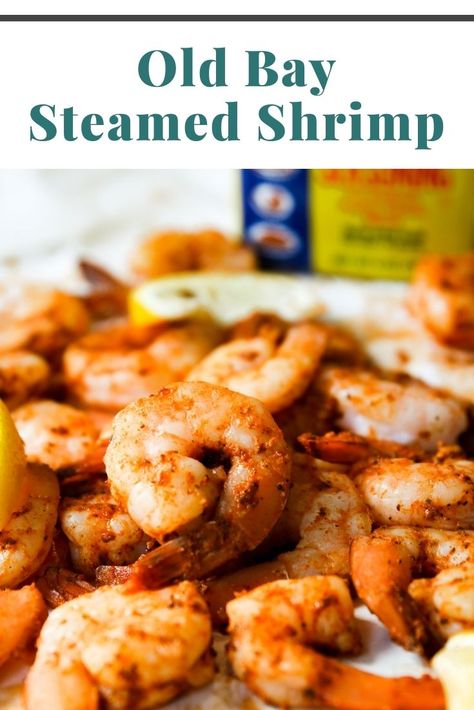 Steamed Shrimp Old Bay, How To Steam Shrimp, Steam Shrimp, Steamed Shrimp Recipe, Steam Seafood, Old Bay Shrimp, Boiled Shrimp, Shrimp Boil Recipe, Steamed Shrimp