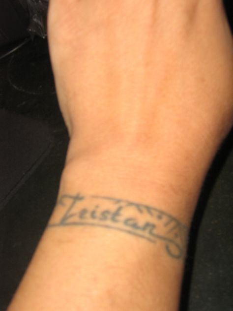 "Tristan" tattoo on my left wrist Tattoo On, Fish Tattoos, I Tattoo, Jesus Fish Tattoo, Tattoo Quotes, Tattoos, Quick Saves