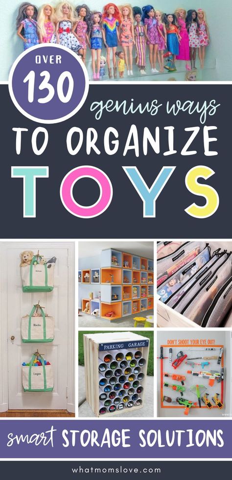 Playroom Closet Organization, Gross Motor Games, Playroom Organizing, Best Toy Storage, Toy Organization Diy, Playroom Closet, Lego Table Diy, Organize Toys, Organizing Toys