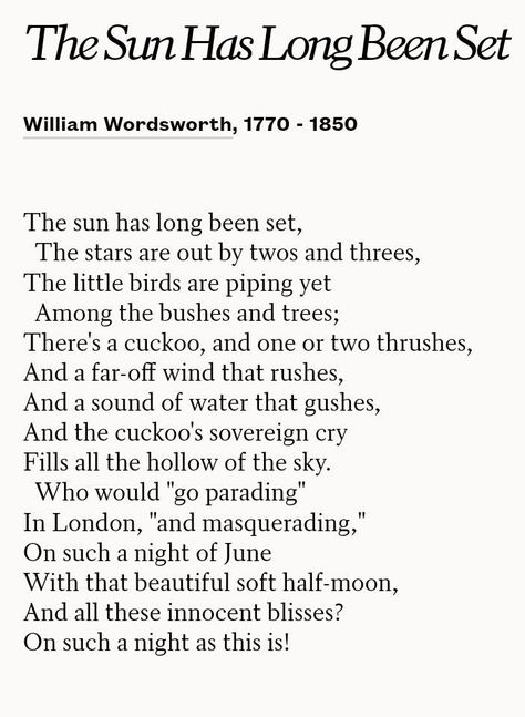 Poems By Famous Poets, Classic Poetry, Classic Poems, William Wordsworth, Poetic Words, Poem A Day, Beautiful Poetry, Famous Poems, Short Poems