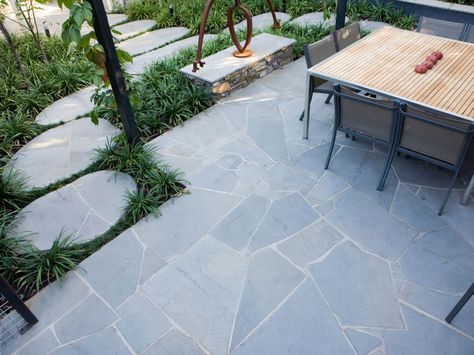 Eco Outdoor bluestone crazing paving courtyard, Cheap Patio Pavers, Bluestone Paving, Stepping Stone Pavers, Eco Outdoor, Paving Ideas, Stone Pavers, Outdoor Paving, Crazy Paving, Exterior Tiles