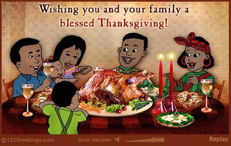 Celebrating #ThanksgivingWithBrownFamilies? Wish the blessed family a very #happythanksgiving with this #ecard. Black Thanksgiving, Thanksgiving Ecard, Blue Moon Tattoo, Happy Thanksgiving Pictures, African American Holidays, Happy Thanksgiving Images, Thanksgiving Cartoon, Thanksgiving Pictures, Thanksgiving Blessings