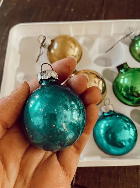 Easiest Way to Age New Christmas Ornaments | Hometalk New Christmas Ornaments, Ornaments To Make, Shiny Brite Ornaments, Rustic Ornaments, So Many Questions, Old Christmas, Shiny Brite, Gold Ornaments, Christmas Ornaments Homemade