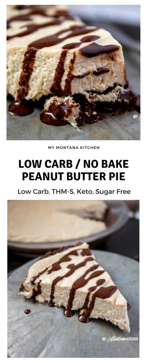 No Bake Peanut Butter Pie, Dessert Quick, Trim Healthy Mama Dessert, No Bake Peanut Butter, Postre Keto, Low Carb Peanut Butter, Gelatin Dessert, Thm Desserts, Keto Brownies