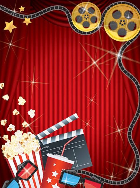 Movie Night Background, Popcorn Clipart, Movie Night Poster, Movie Night Tickets, Popcorn Posters, Festival Cinema, Movie Night Invitations, Light Movie, Movie Night Popcorn