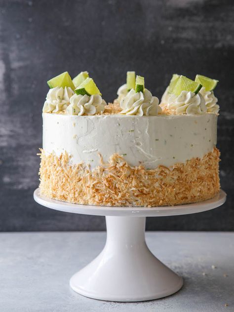 Tender Coconut Cake, Coconut Lime Cake, Thing To Bake, Lime Cake Recipe, Key Lime Cake, Tender Coconut, Lime Curd, Curd Filling, Birthday Cake For Husband