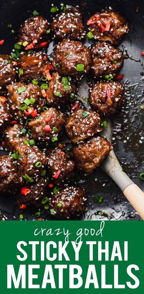 Thai Meatballs, Mapo Tofu, Dinner Side, Pork Meatballs, Party Appetizers Easy, Awesome Recipes, Party Appetizer, Double Up, Meatball Recipes