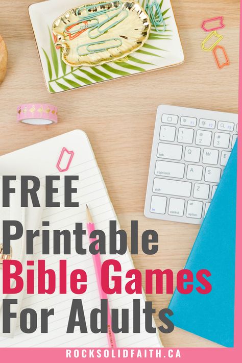 Bible Games For Women. Printable Bible games to do as a group or with kids. #biblegames #christianliving #biblestudy #rocksolidfaith Bible Group Ideas, Bible Bingo For Adults, Bible Study Games Small Groups, Bible Study Games For Women, Bible Group Activities, Christian Games For Adults, Womens Bible Study Ideas Activities, Church Games For Adults, Youth Activity Ideas