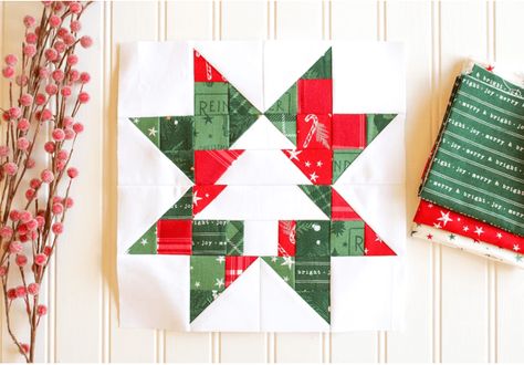 A Christmas Star For Your Next Holiday Project,Christmas Star Block with Christmas tree,Worth A Trip To The Fabric Store Create your own enchanting wall hanging with this versatile 10" square quilt block. A striking display of holiday fab... Christmas Tree Quilt Block Patterns, Christmas Tree Quilt Block, Fpp Quilt, Tree Quilt Block, Christmas Quilt Blocks, Christmas Tree Quilt, Tree Star, Foundation Paper Piecing Patterns, Christmas Tree Star