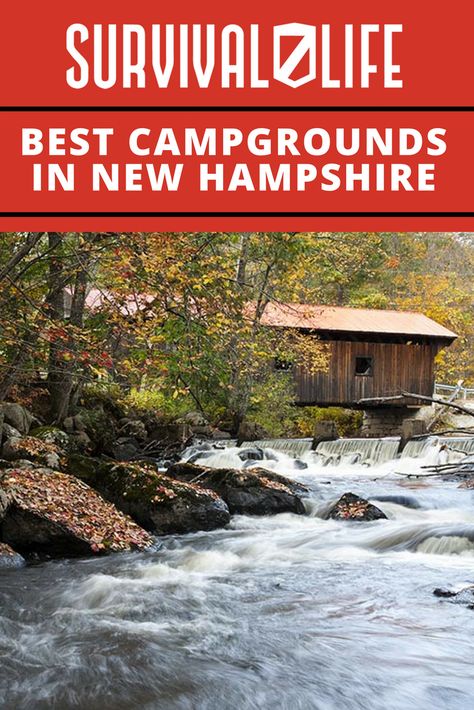 Check out Best Campgrounds in New Hampshire at https://survivallife.com/best-campgrounds-new-hampshire/ New Hampshire Vacation, Best Places To Visit In New Hampshire, New Hampshire Camping, Dog Friendly New Hampshire, Survival Prepping List, What To Take Camping, Camp Cody New Hampshire, Camping Organization, Best Campgrounds