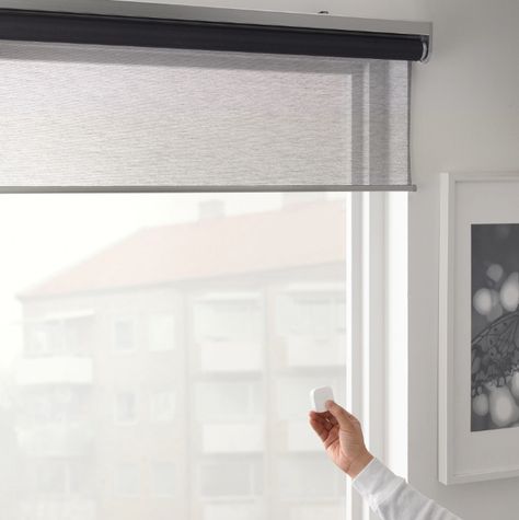 IKEA Kadrilj smart shades Blinds Ikea, Smart Blinds, Smart Shades, Cellular Blinds, Motorized Shades, Horizontal Blinds, Blackout Shades, Blackout Roller Blinds, Honeycomb Blinds