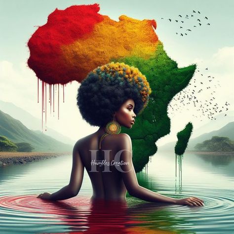 Afrofuturism Central | African Queen 😍 | Facebook Afrofuturism Aesthetic, May Aesthetic, Black Lockscreen, May Wallpaper, Sisters Painting, Black Gods, Bob Marley Painting, Black Arts Movement, Reggae Art