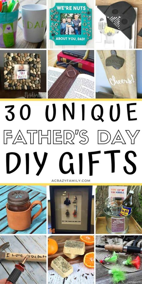 Easy handmade gifts and crafts for kids to make and gives as Fathers Day gifts for Dad Father’s Day Crafts For Adults, Fathers Day Craft Ideas Handmade Gifts, Homemade Gifts For Grandpa, Diy Fathers Day Gifts From Kids, Fathers Day Gifts Ideas From Kids, Handmade Fathers Day Gifts, Fathers Day Gifts Ideas Diy, Fathers Day Crafts For Kids, Handmade Father's Day Gifts