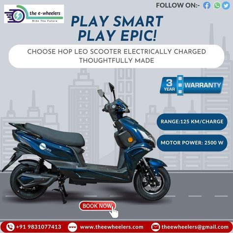 Hop-Leo-Scooter-Electrically-Charged Bike Poster, Bike Riding, Poster Ads, Electric Scooter, Electric Bike, Kolkata, Bike Ride, More Information, Car Detailing