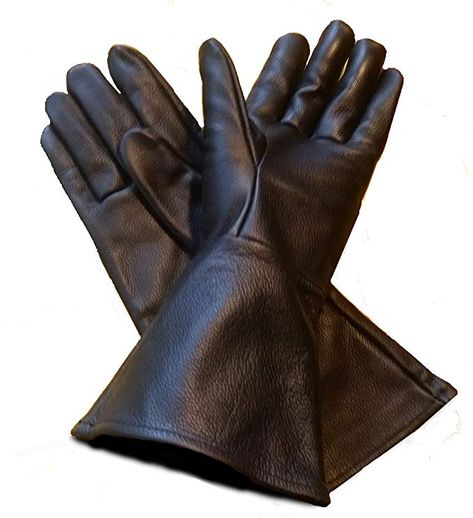 Amazon.com: Leather Gauntlet Gloves Black Large Long Arm Cuff: Sports & Outdoors Leather Gauntlet Gloves, Work Gloves Aesthetic, Cowboy Gloves, Renfaire Inspiration, Motif Soutache, Cowboy Painting, Gloves Aesthetic, Leather Gauntlet, Leather Work Gloves