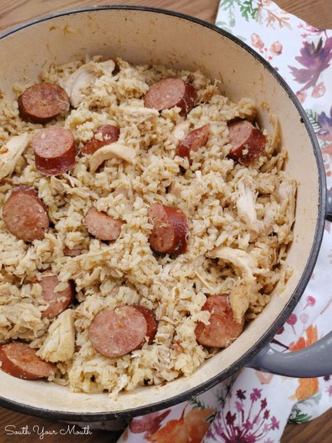 Carolina Chicken Bog | South Your Mouth | Bloglovin’ Instapot Chicken Bog, Chicken Bog Recipe South Carolina, Lowcountry Recipes, Chicken Bog Recipe, Recipe With Chicken Breast, Chicken And Smoked Sausage, Chicken Big, Chicken Bog, South Your Mouth