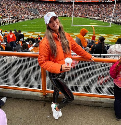 Fashion outfit gameday outfit gameday inspo Vols Football Game Outfit, Cold College Football Outfit, Tn Vols Gameday Outfit, Cold Gameday Outfit, Tennessee Football Outfits, Tennessee Vols Game Day Outfits, University Of Tennessee Gameday Outfit, Gameday Outfit Winter, Tennessee Game Day Outfit