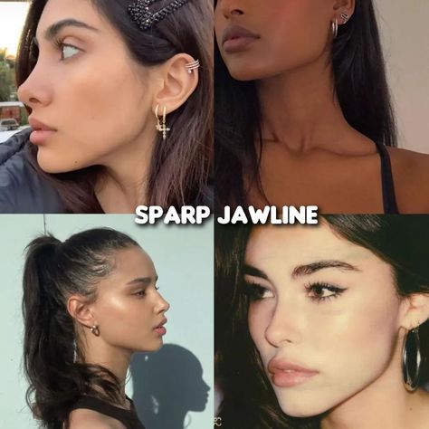 Which one do you choose?? #defindjawline #softjawline #sparpjawline #recedingjawline #jawline #jawlineytips #foryoupage #foryou Jawline Types Face Shapes, Jawline Vision Board, Jawline Aesthetic Girl, Nice Jawline Women, Sharp Jawline Aesthetic, Sharp Jawline Girl, Nice Jawline, Jawline Girl, Soft Jawline