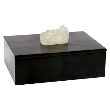 Decorative Box with Agate Stone Black - Threshold™ La Living, Target Decor, Threshold Target, Cheap Fall Decor, Bathroom Shelf Decor, Small Item Storage, Lid Storage, Living Room Collections, Elephant Design