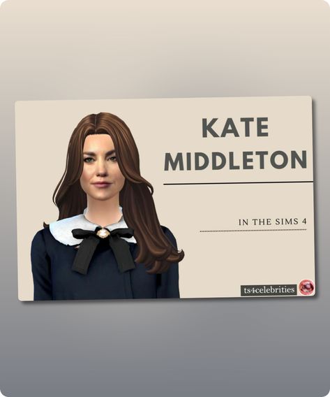 Sims 4 Sim CC: Kate Middleton In The  Cc Tray Sims 4 Kate Middleton Cc, Sims 4 Celebrity Cc, Sims 4 Cc Download, Model Nails, Best Sims, Hair Food, Sims 4 Cc, Body Mods, Blush Makeup