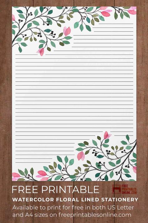 Notes Pages Printable Free, Free Writing Paper Printable Stationery, Free Printable Stationary With Lines, Free Printable Writing Paper, Lined Paper Printable Free, Stationary Printable Free, Printable Letter Paper, Lined Stationary, Free Printable Stationery Paper