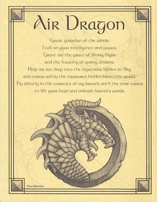 Beseeching the Air Dragon as a guardian, and wise spirit of the winds, the Air Dragon poster displays a lovely prayer to the Air Dragon to aid you in finding grace and ferocity. 8 1/2" x 11" Air Dragon, Earth Dragon, Wiccan Rede, Dragon Poster, Elemental Dragons, Creaturi Mitice, Myths & Monsters, Magic Spell Book, Dragon Artwork Fantasy