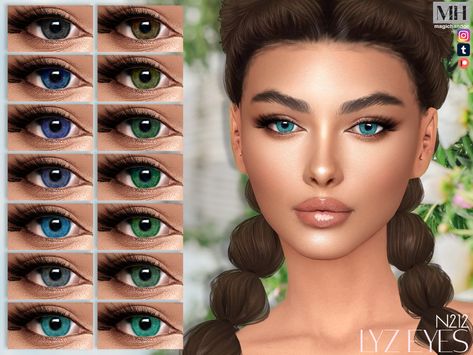 Fake contact lenses for males and females in 16 colors - HQ Compatible. Fake Contacts, Best Mods, Matte Eyeshadow, Sims 4 Custom Content, Animal Skin, Maxis Match, Sims 4 Mods, Custom Content, Sims Resource