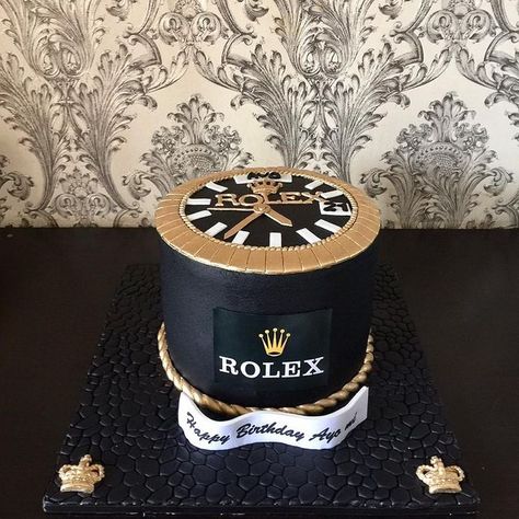 Rolex Watch Cake, Watch Cake, 50th Birthday Party Themes, Cake Design For Men, Best Cakes, Birthday Cakes For Men, Creative Birthday Cakes, Cakes For Men, Elegant Cakes