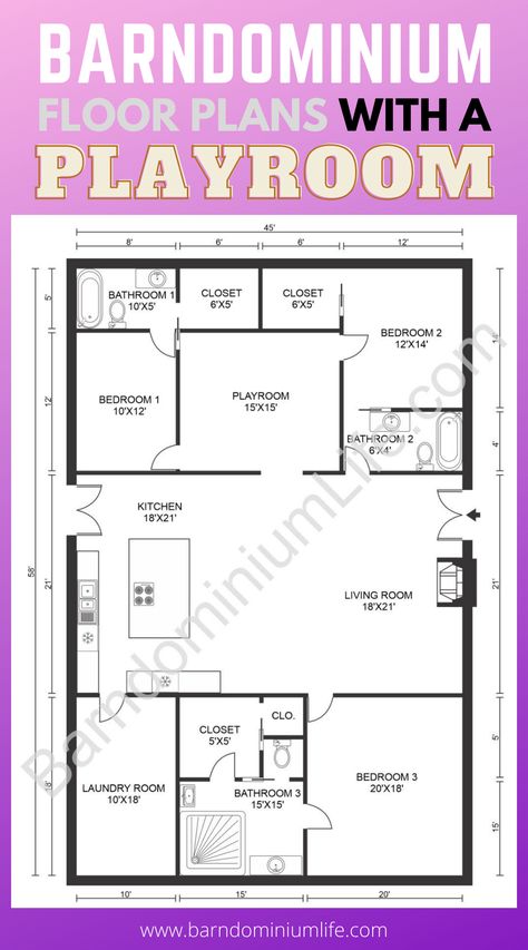 House Layout With Playroom, 4 Bedroom House Plans With Playroom, Barndominium Playroom, House Plan With Playroom, Floor Plan With Playroom, Barndominium With Playroom, Barndominium Floor Plans With Playroom, House Plans With Playroom, Floor Plans 1800 Sq Ft