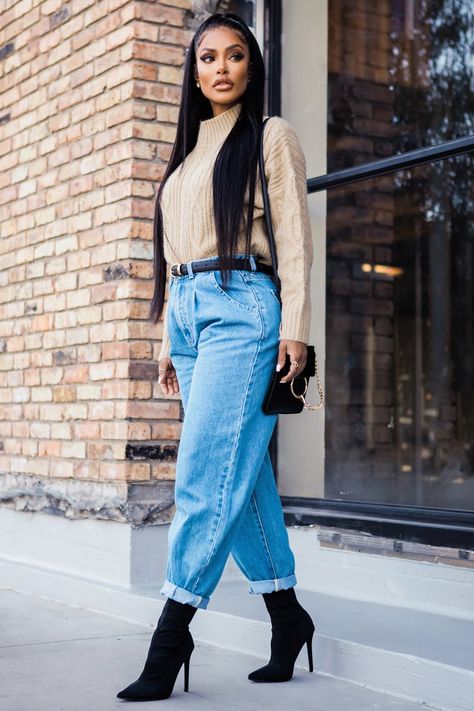 Comfy Jeans Outfit, Winter Mode Outfits, Looks Pinterest, Mom Jeans Outfit, Outfit Jeans, Looks Black, High Rise Mom Jeans, Fashion Nova Jeans, Mode Inspo