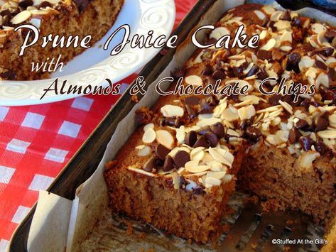 Dense Cake, Prune Cake, Prune Recipes, Prune Juice, Desserts With Chocolate Chips, Cooking Dishes, Cherry Cake, Sweet Drinks, Bundt Pan