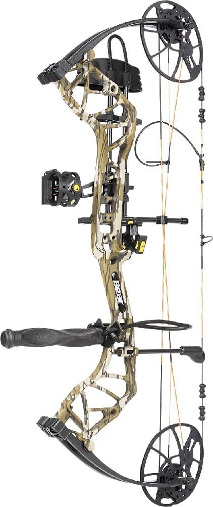 READY TO HUNT: Ready to Hunt (RTH) bows come complete with a Joker 4-pin sight, 5-spot quiver, Whisker Biscuit, D-loop, Contraband bow string, and no tie peep sight Bottomland Camo, Fred Bear, Bear Archery, Compound Bows, Compound Bow, Bow Hunting, Quiver, Crossbow, Mossy Oak