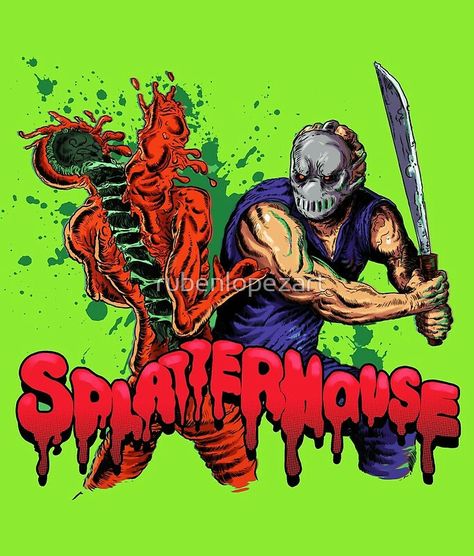 Splatterhouse HD Wallpaper Splatterhouse Art, Beat Em Up, Game Fanart, Horror Monsters, The Terror, Horror Game, Street Fighter, Grimm, Resident Evil