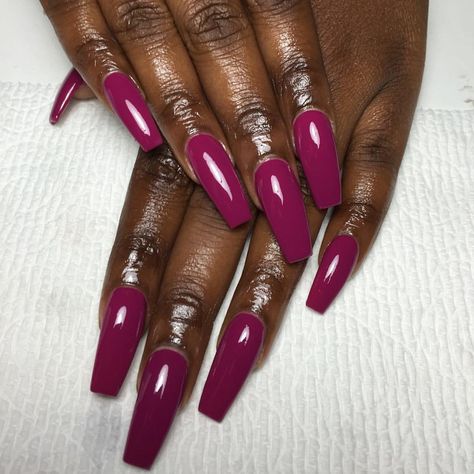 Magenta Acrylic Nails, Magenta Nails Acrylic, Chocolate Nails, Magenta Nails, Fall Nail Color, Ongles Nails, Nude Nail Designs, Grunge Nails, Stiletto Nails Designs