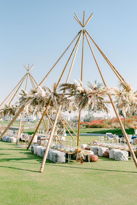 Bohemian Party Decorations, Kitchen Outside, Coachella Theme, Outdoor Decoration Ideas, Purple Chair, Bohemian Party, Afternoon Wedding, Dubai Wedding, Bohemian Theme