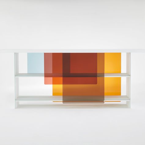 Coloured glass was one of the key trends at Milan design week, so it was perhaps inevitable that Glas Italia would offer its own take this year Commode Design, Homes In Italy, Milan Furniture, Italia Design, Bookcase Design, Buffet Design, Innovative Furniture, Wallpaper Magazine, Glass Furniture