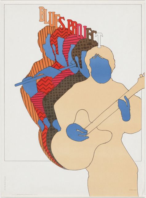 Seymour Chwast. Blues Project. 1968 | MoMA Seymour Chwast, Pop Illustration, Typographic Poster, Artist Models, Graphics Inspiration, Architecture And Design, Retro Illustration, Cultura Pop, History Design