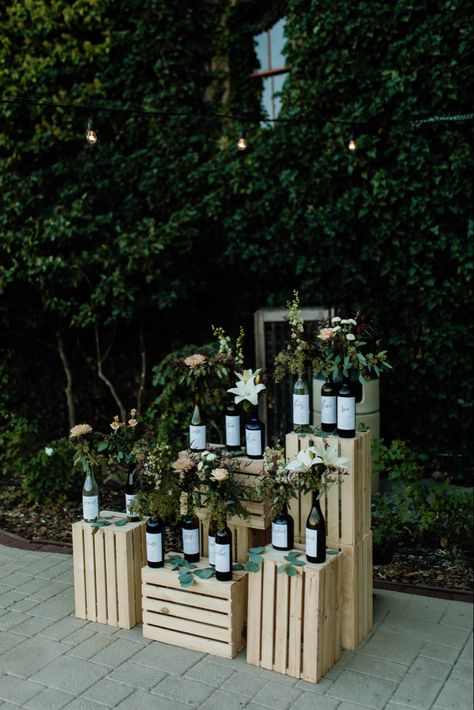 Bottle Seating Chart, Wine Bottle Wedding Decor, Tuscan Wedding Theme, Winery Party, Christmas Wedding Themes, Wedding Wine Bottles, Wedding Lookbook, Yard Wedding, Moon Wedding