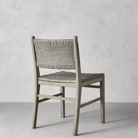 Sullivan Woven Dining Side Chair | Dining Chair | Williams Sonoma Woven Leather Dining Chair, Rattan Shades, Leather Dining Chair, Williams Sonoma Home, Woven Rattan, Leather Dining Chairs, Leather Dining, Side Chairs Dining, Williams Sonoma