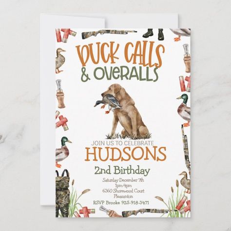 Create your own Invitation | Zazzle Duck Hunting Birthday, Kids First Birthday, Hunting Birthday Party, Sports Birthday Invitations, Duck Dog, Hunting Birthday, Boys First Birthday, Duck Birthday, Boy Birthday Party Themes