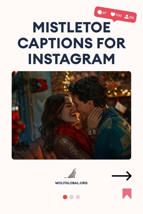 "Mistletoe Captions for Instagram" with a couple kissing under festive lights.
A colorful checklist of romantic and playful mistletoe-themed phrases with emojis.
Promotional image featuring a happy woman with a laptop surrounded by social media icons. Mistletoe Captions, New Year's Kiss, Best Christmas Presents, Caption For Yourself, Captions For Instagram, Under The Mistletoe, Spark Joy, The Fam, One Liner