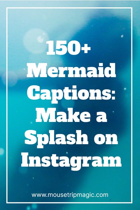 Whether you’re swimming the oceans, or relaxing on the beach, our mermaid captions will ensure you can share the mermaid vibes with your followers! Mermaid Party Quotes, Mermaid Instagram Captions, Mermaid Captions For Instagram, Mermaid Captions, Sailor Quotes, Disney World Aesthetic, Mermaid Drink, Mermaid Humor, Captions For Couples