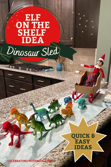 Outdoor Elf On The Shelf Ideas, Elf On The Sled Ideas, Elf On The Shelf Ideas For Little Kids, Elf On The Shelf For Boys, Elf On The Shelf Sledding Ideas, Elf On The Shelf Sleigh, Dinosaur Elf On The Shelf Ideas, Elf On The Shelf Car Ideas, Elf On Shelf Birthday Ideas