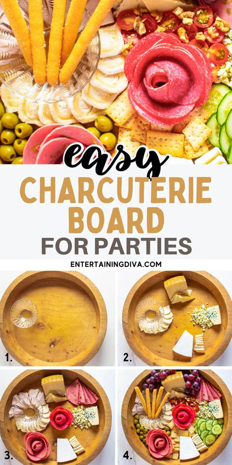 A Charcuterie board is a great party appetizer that looks a lot more complicated to make than it is. Learn how to put together a beautiful meat and cheese plate with these step-by-step instructions. Simple Charcuterie Board, Simple Charcuterie, Kentucky Derby Food, Cheese And Wine Party, Charcuterie Board Cheese, Cheese And Wine, Festive Appetizers, Party Food Themes, Jello Shot